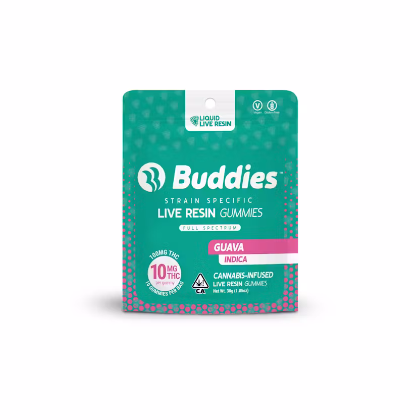 GUAVA- Live Resin Gummies- Buddies Brand