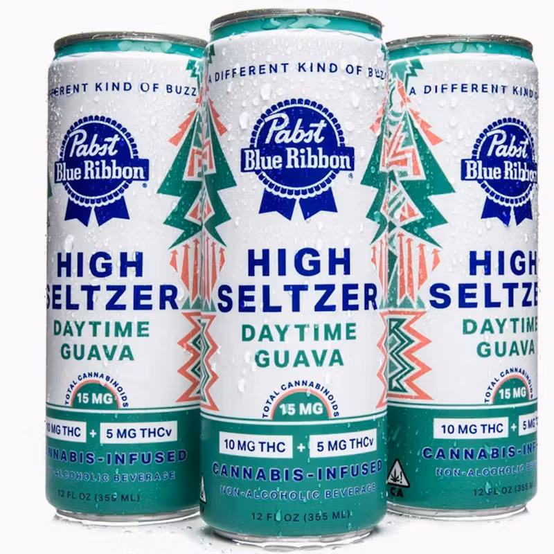 Pabst Blue Ribbon - Daytime Guava Infused Seltzer 15mg (4pk)